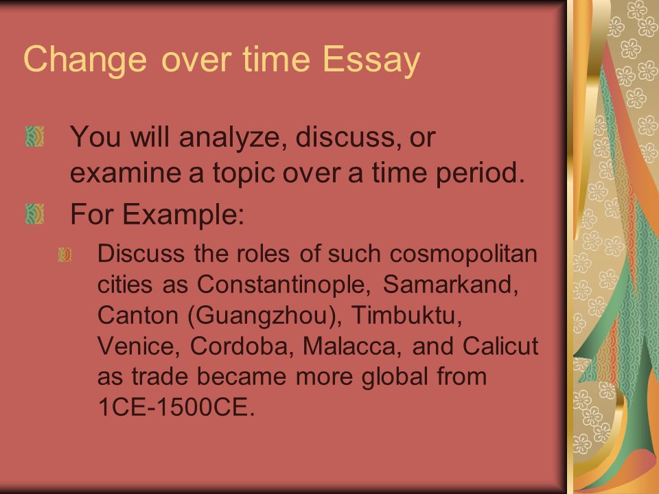 Change over time essay buddhism